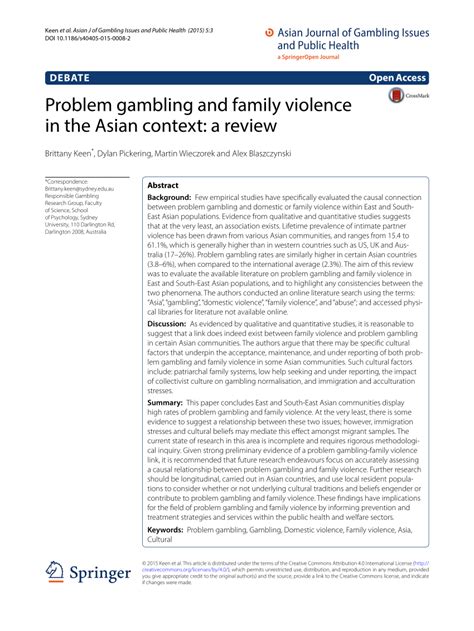 research paper about illegal gambling in the philippines|Problem gambling and family violence in the Asian context: a .